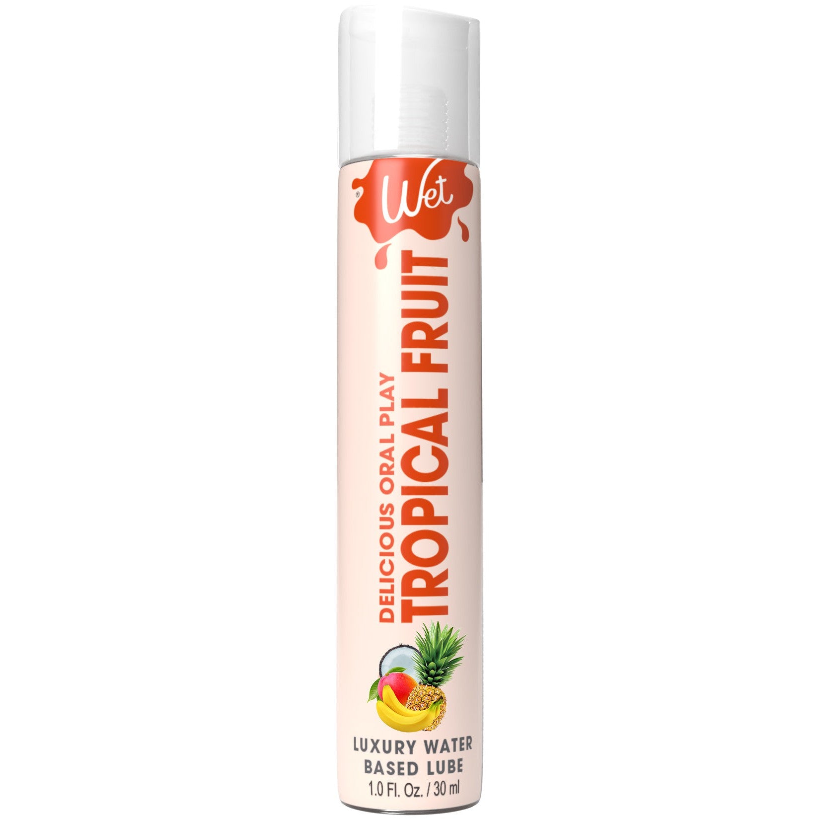 Wet Delicious Oral Play - Tropical Fruit -  Waterbased Flavored Lubricant 1 Oz