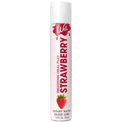 Wet Delicious Oral Play - Strawberry - Waterbased  Flavored Lubricant 1 Oz