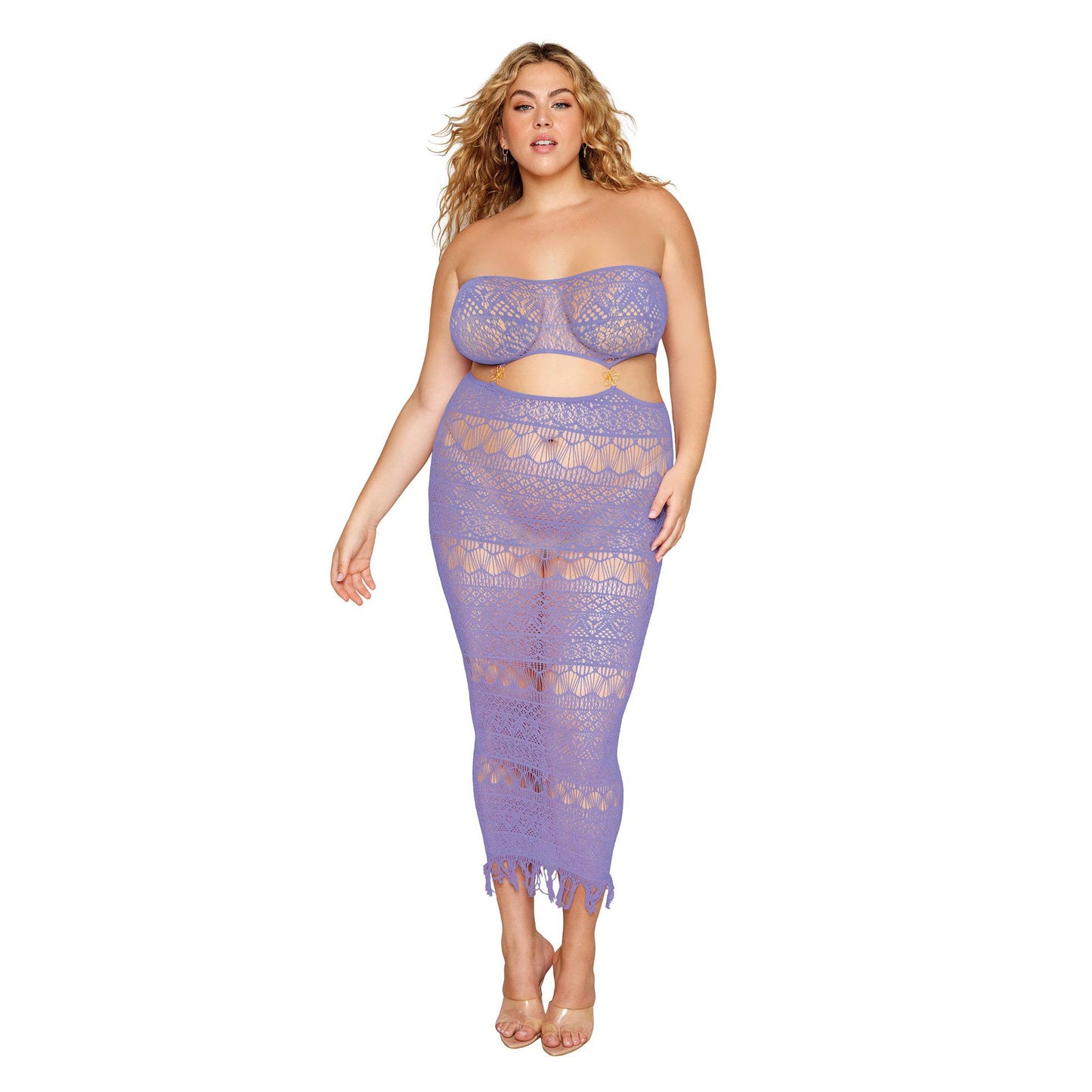 \"Bodystocking Gown - Queen Size - Lavender Haze DG-0506XLAVHZQ\"