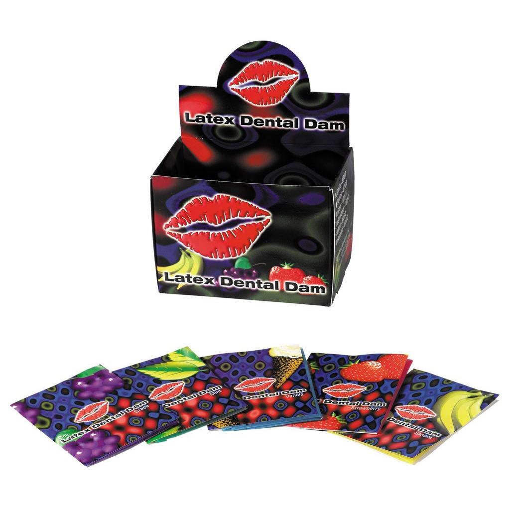 Trust Latex Dental Dams - 100 Piece Box - Assorted Flavors GPC-LBAU