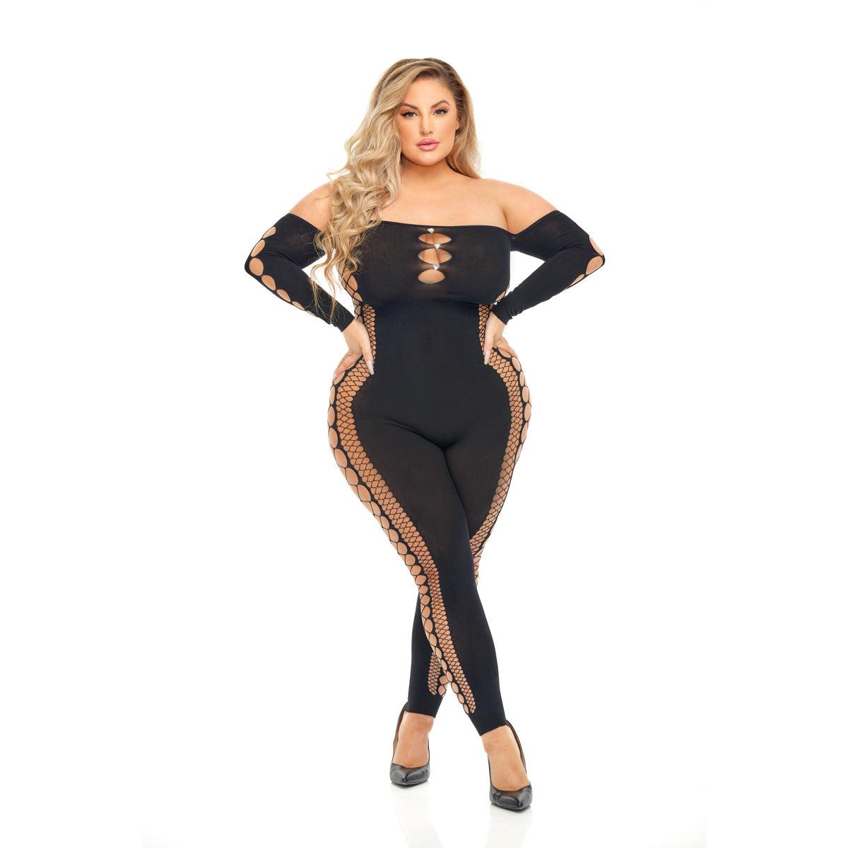\"Bodystocking - Queen Size - Black PKL-27057XBLKQ\"