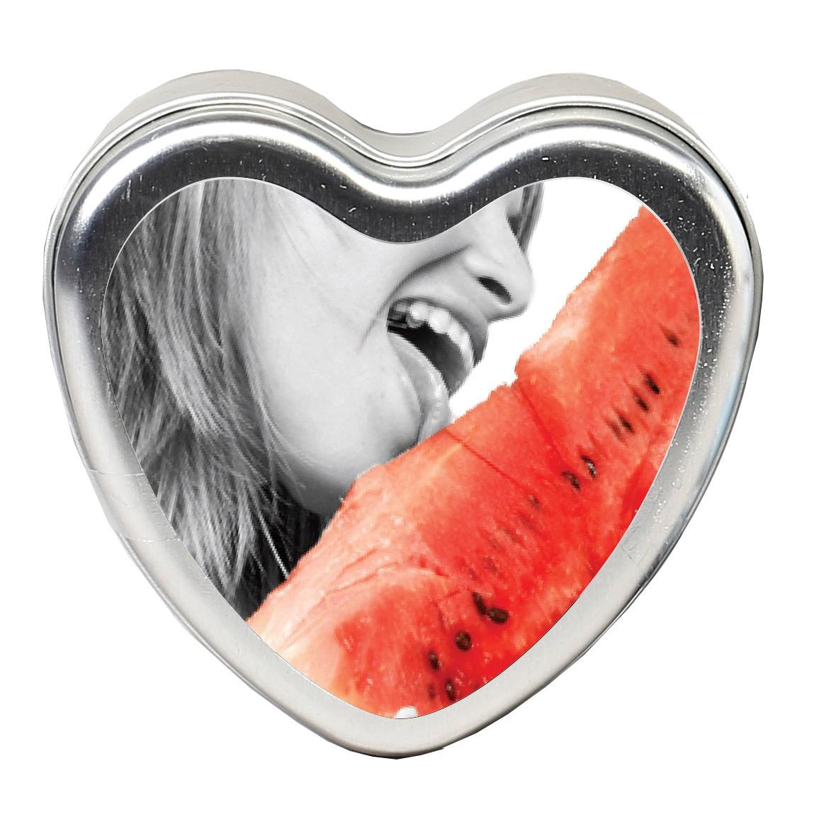 \"Edible Heart Candle - Watermelon - 4 Oz. EB-HSCK004\"