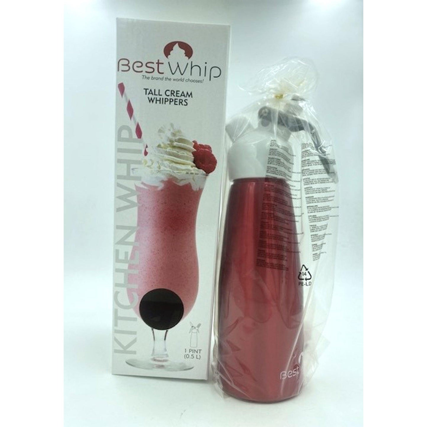 Tall Cream Whipper 1 Pint - Red JSM-KW50R