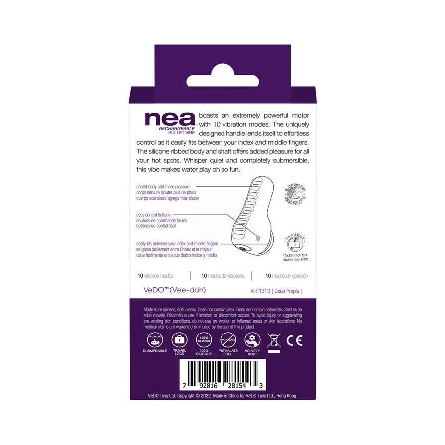 Nea Rechargeable Finger Vibe - Deep Purple