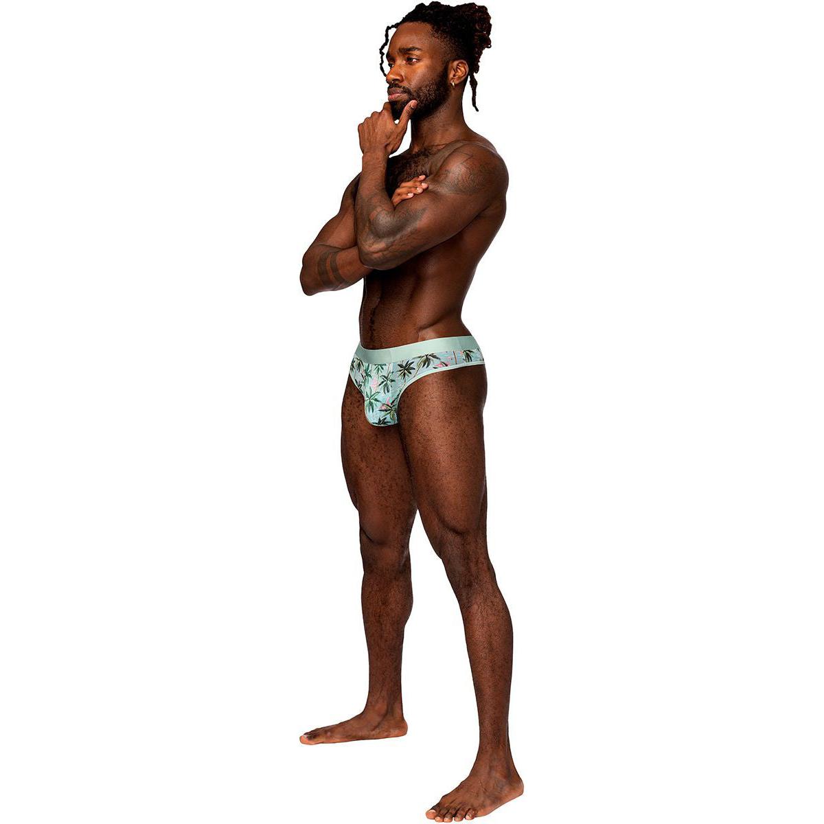 \"Sheer Print - Sheer Thong - Small/medium - Flamingo MP-SMS012FLSM\"