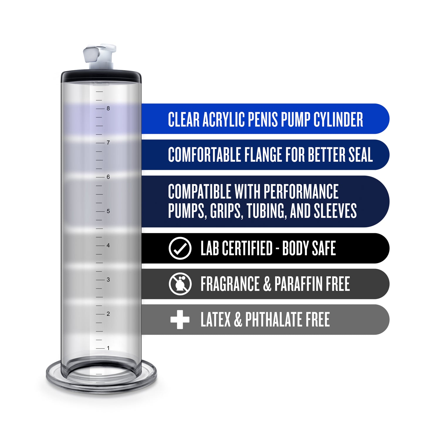 Performance - 9 Inch X 1.75 Inch Penis Pump Cylinder Clear