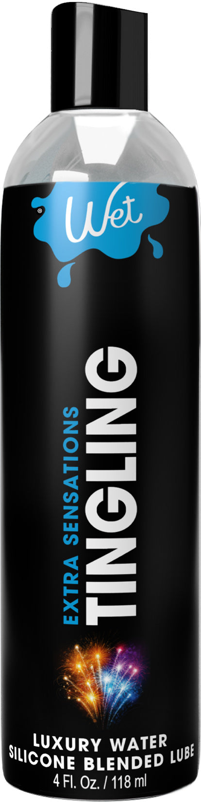 Wet Extra Sensations Tingling Water/silicone Blend Based Lubricant 4 Oz