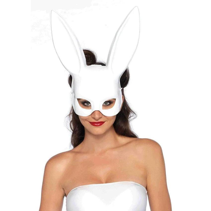 Masquerade Rabbit Mask - Os - White LA-2628OSWHT