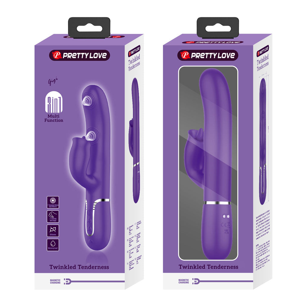 Gigi Twinkled Tenderness Rabbit Vibrator - Purple