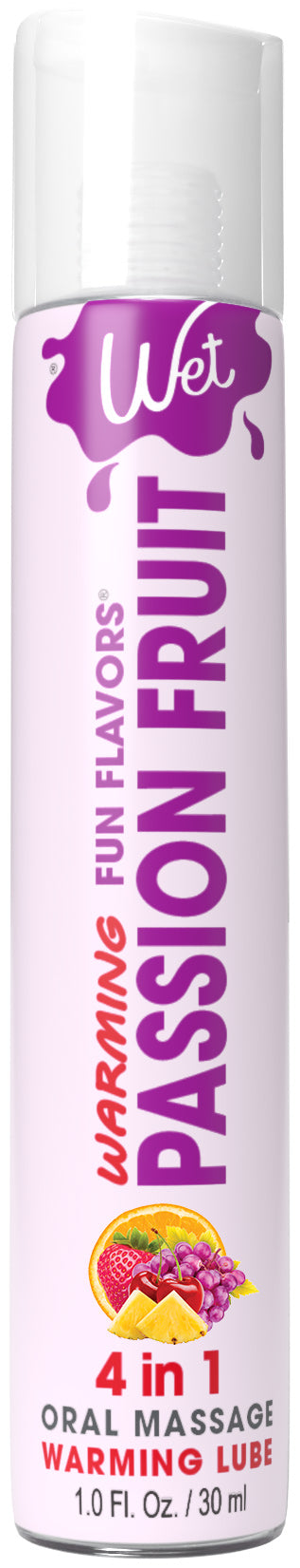 Wet Warming Fun Flavors - Passion Fruit - 4 in 1  Lubricant 1 Oz