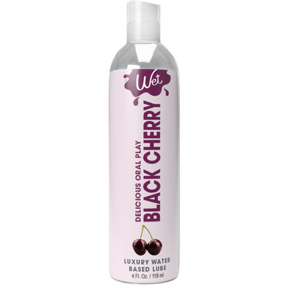 Wet Delicious Oral Play - Black Cherry -  Waterbase Flavored Lubricant 4 Oz