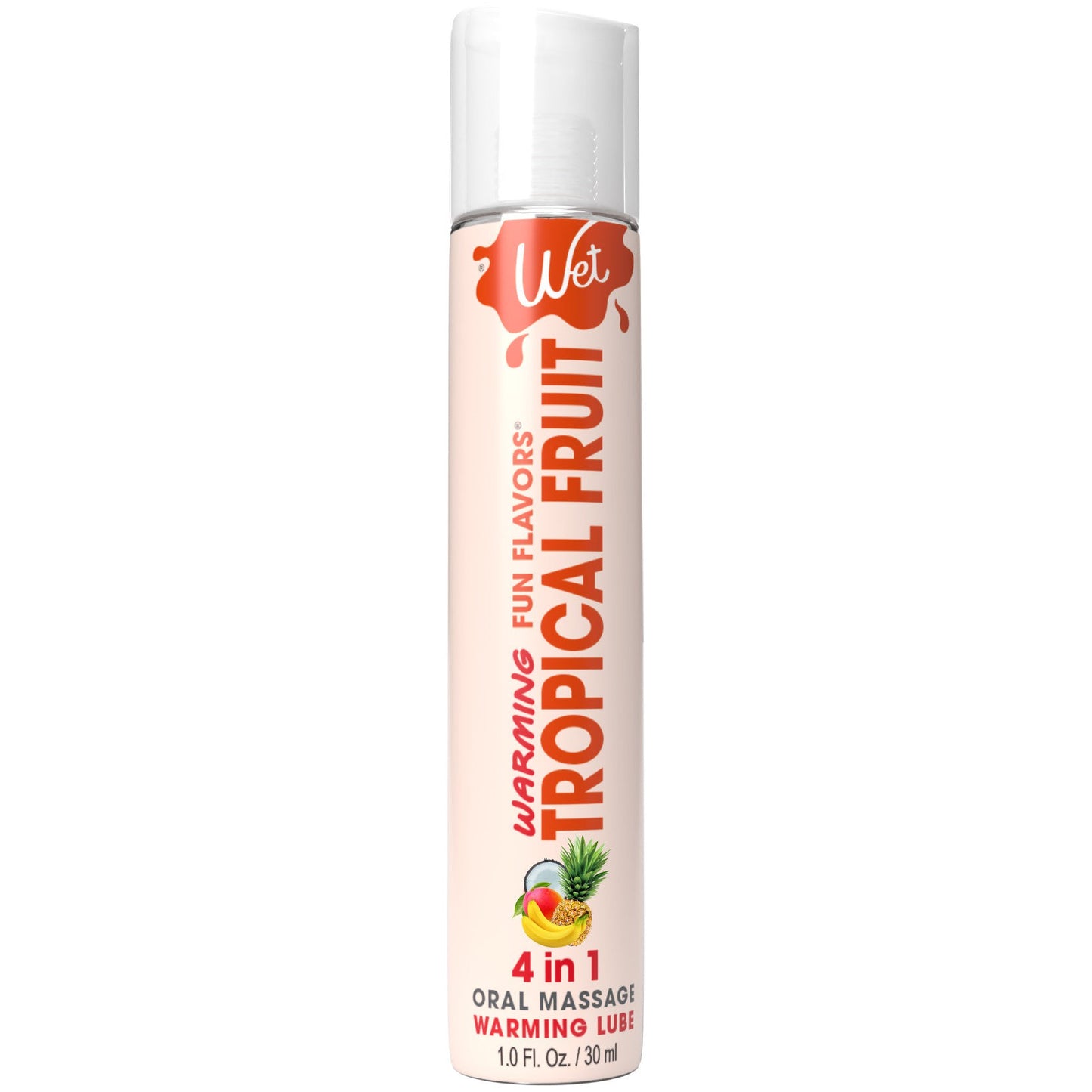 Wet Warming Fun Flavors - Tropical Fruit - 4 in 1  Lubricant 1 Oz