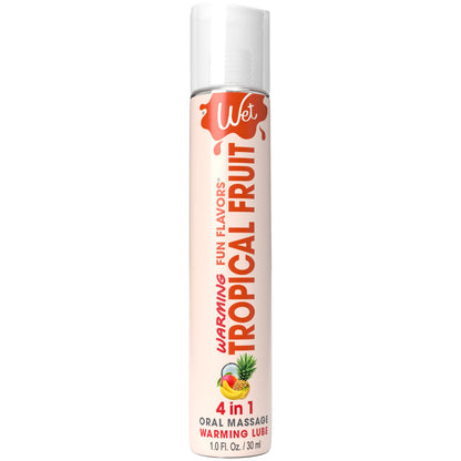 Wet Warming Fun Flavors - Tropical Fruit - 4 in 1  Lubricant 1 Oz