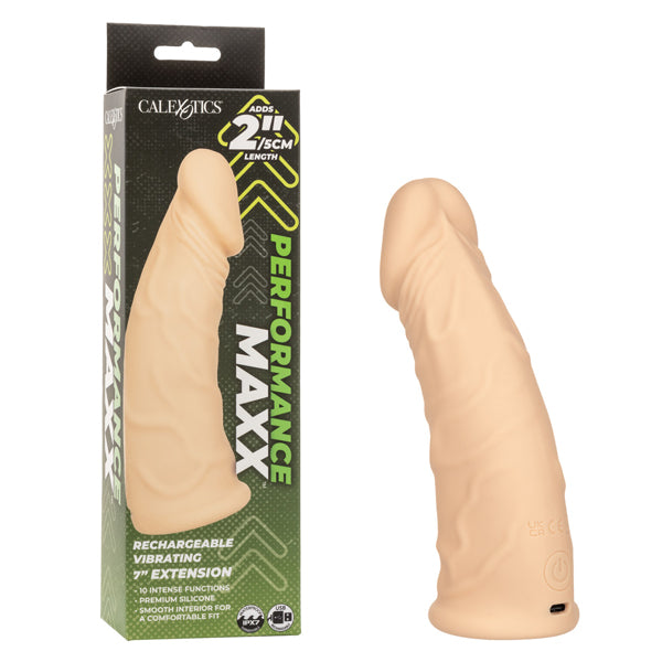 Performance Maxx Rechargeable Vibrating Extension 7" - Ivory