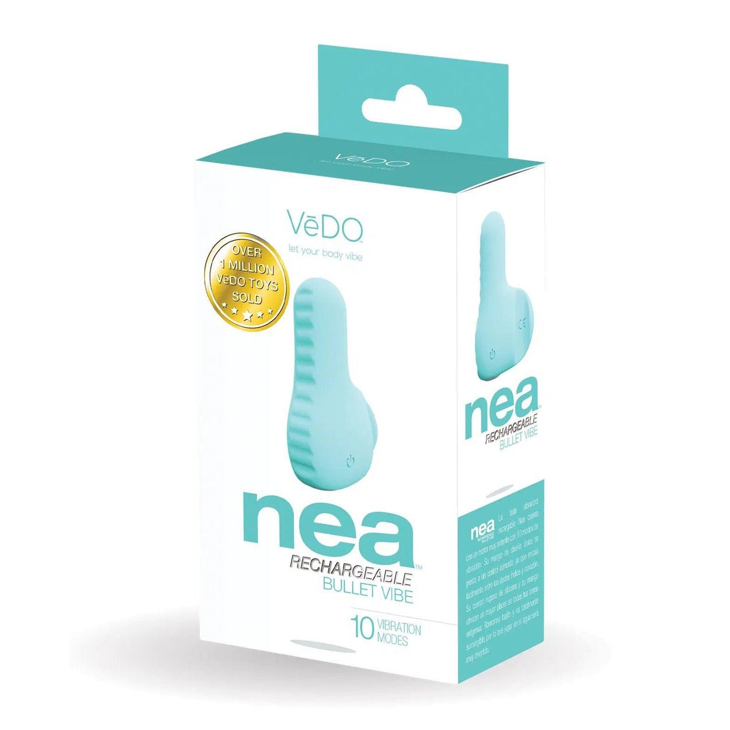 Nea Rechargeable Finger Vibe - Tease Me Turquoise
