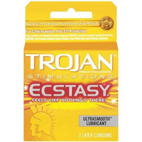Trojan Ultra Ribbed Ecstasy - 3 Pack