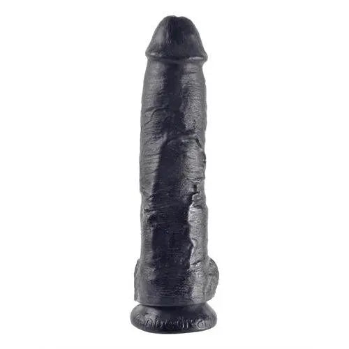 King Cock 10-Inch Cock With Balls - Black