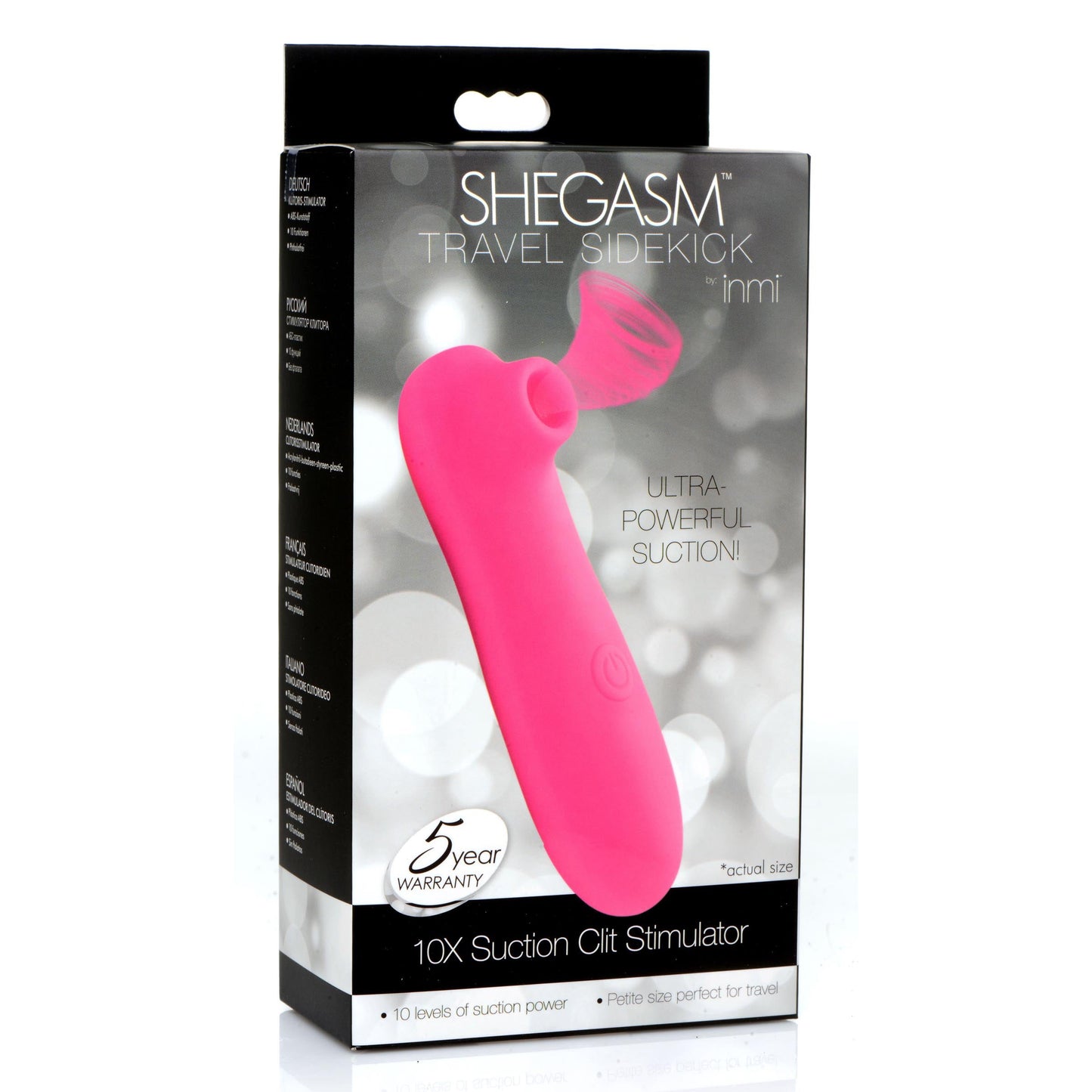 Shegasm Travel Sidekick 10x Suction Clit Stimulator - Pink