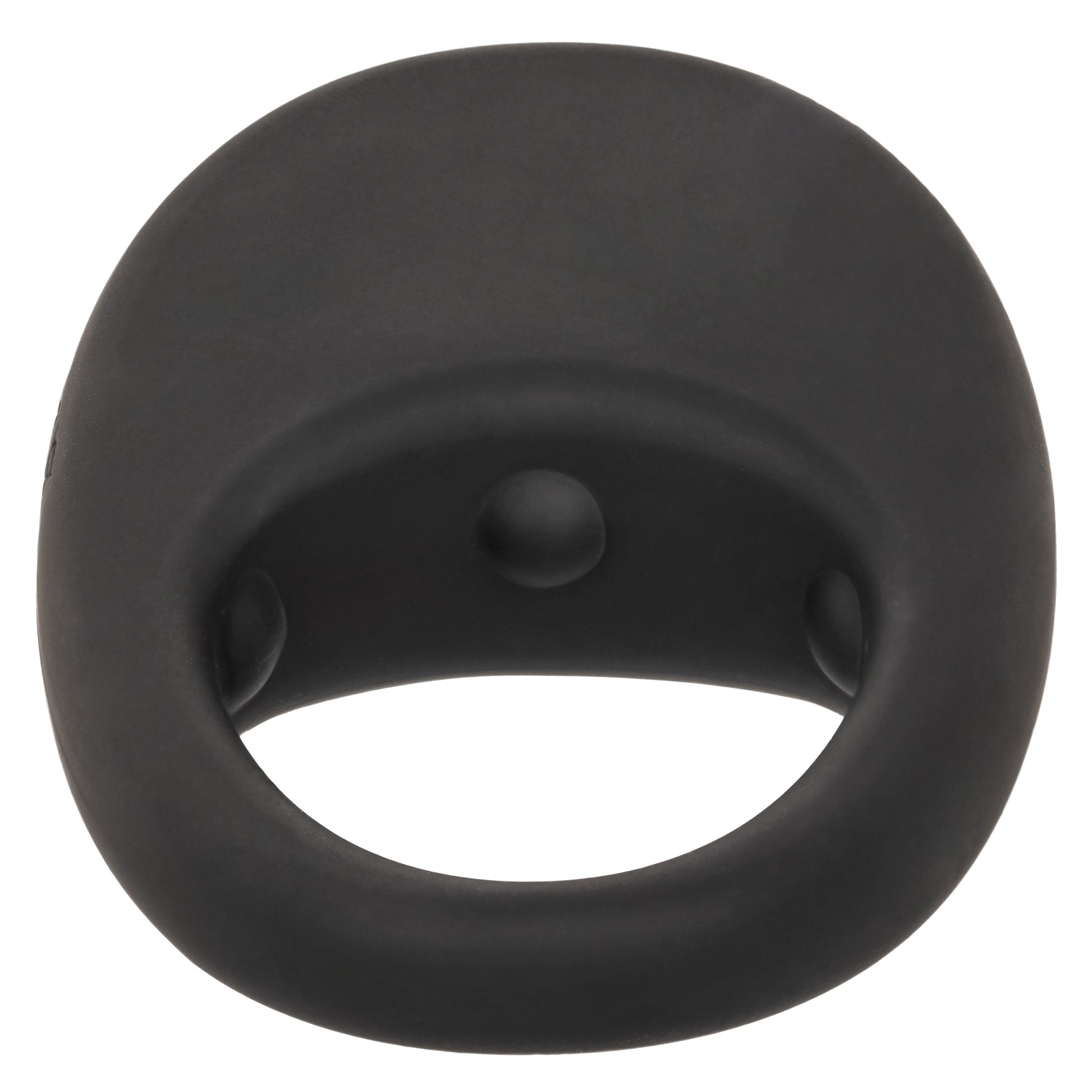 Silicone Rechargeable Pleasure Ring - Black - Black