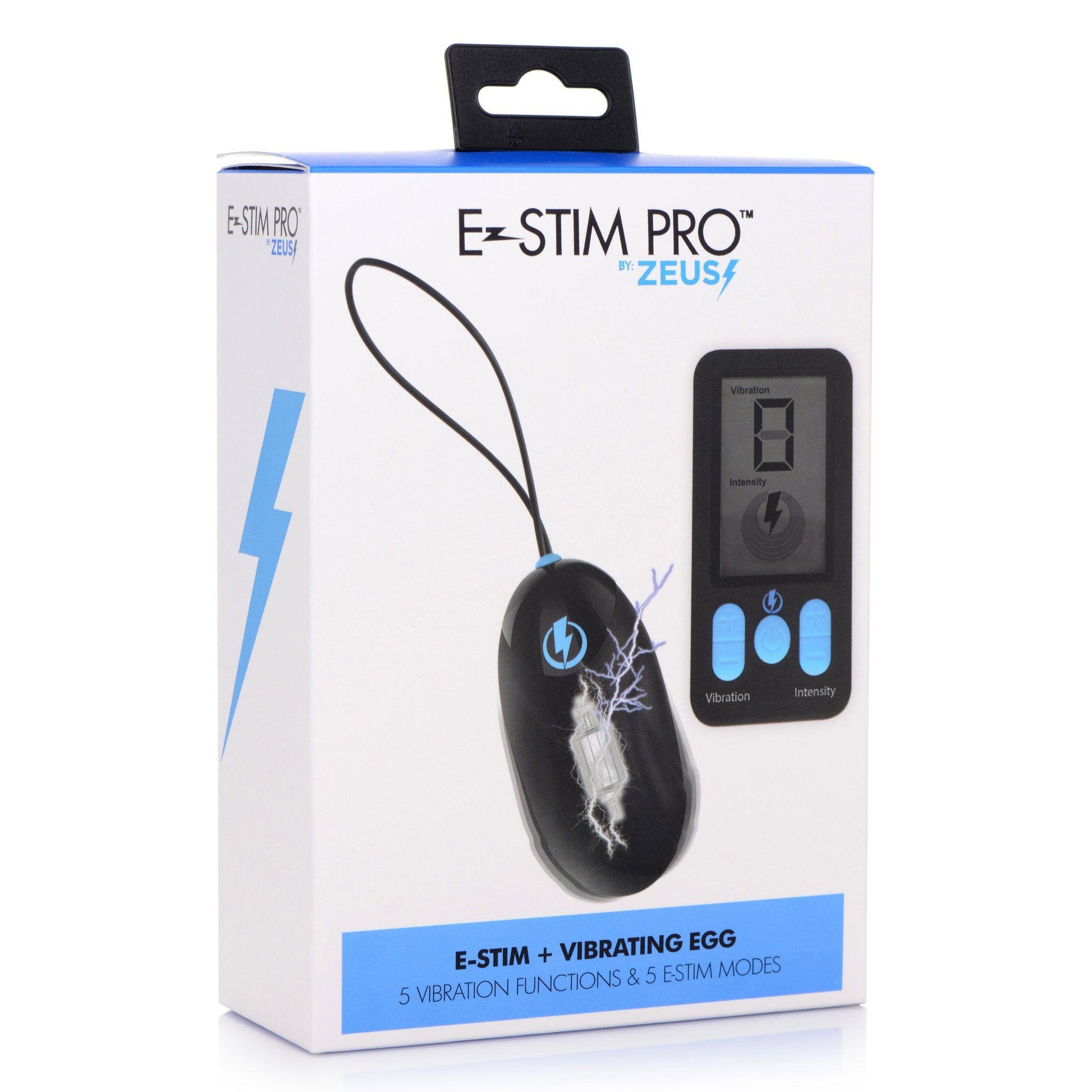 E-Stim Pro Silicone Vibrating Egg With Remote  Control - Black