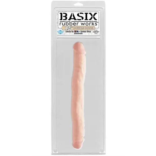 Basix Rubber Works 12 Inch Double Dong - Flesh
