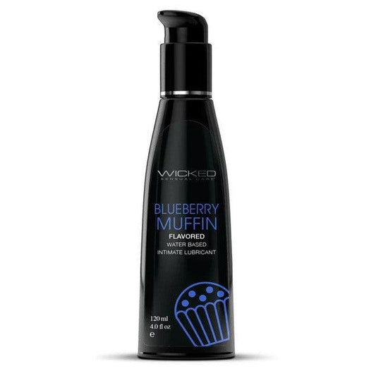 Aqua Blueberry Muffin Flavored Water Based  Intimate Lubricant - 4 Fl. Oz.