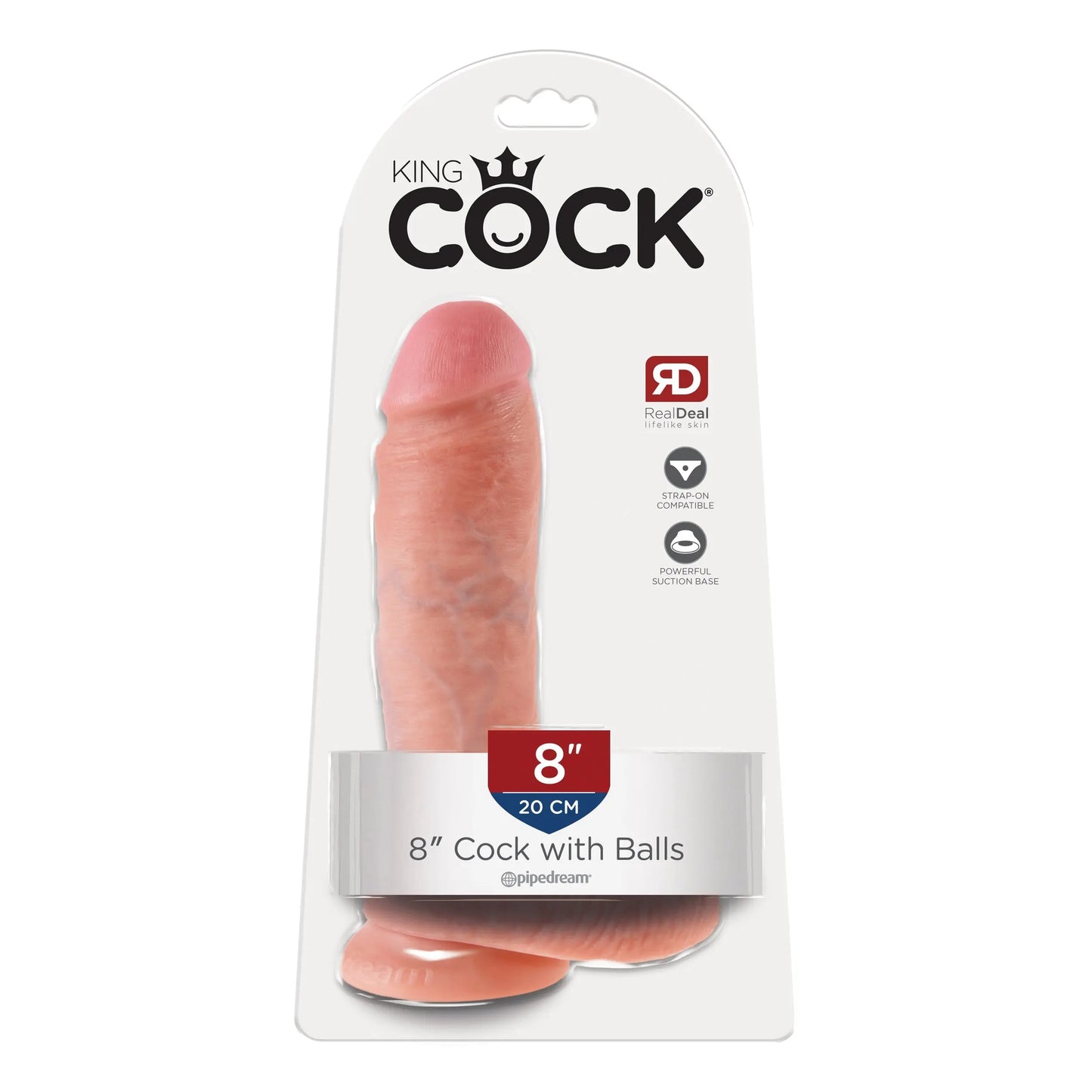King Cock 8-Inch Cock With Balls - Flesh
