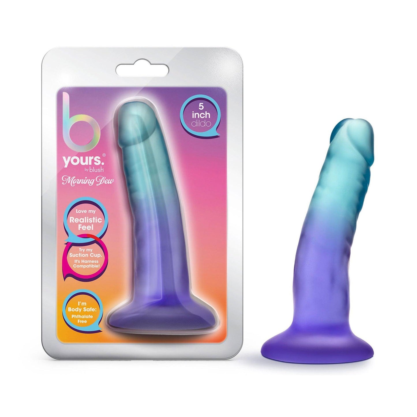 B Yours - Morning Dew - 5 Inch Dildo - Sapphire