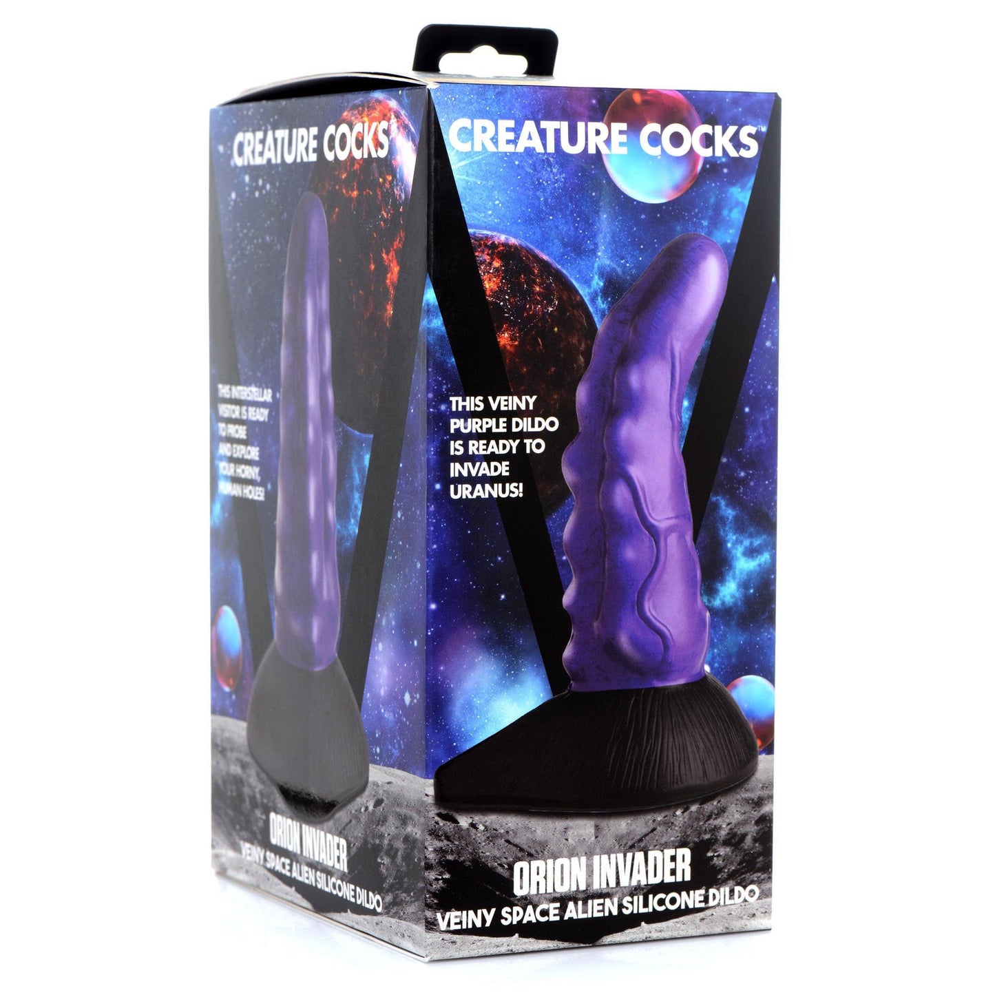 Orion Invader Veiny Space Alien Silicone Dildo - Purple