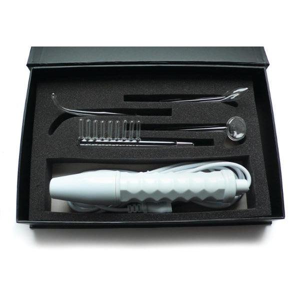 Neon Wand Electrosex Kit - White Handle - Purple Electrode - Kinklab Your Adult Toy Store Neon Wand Electrosex Kit - White Handle - Purple Electrode - Kinklab Your Adult Toy Store