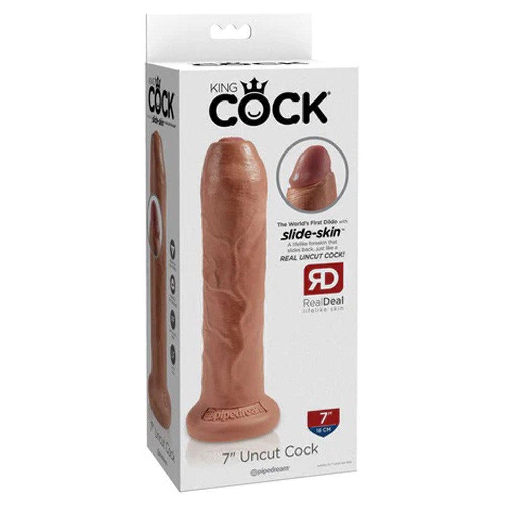 King Cock 7 Inch Uncut - Tan