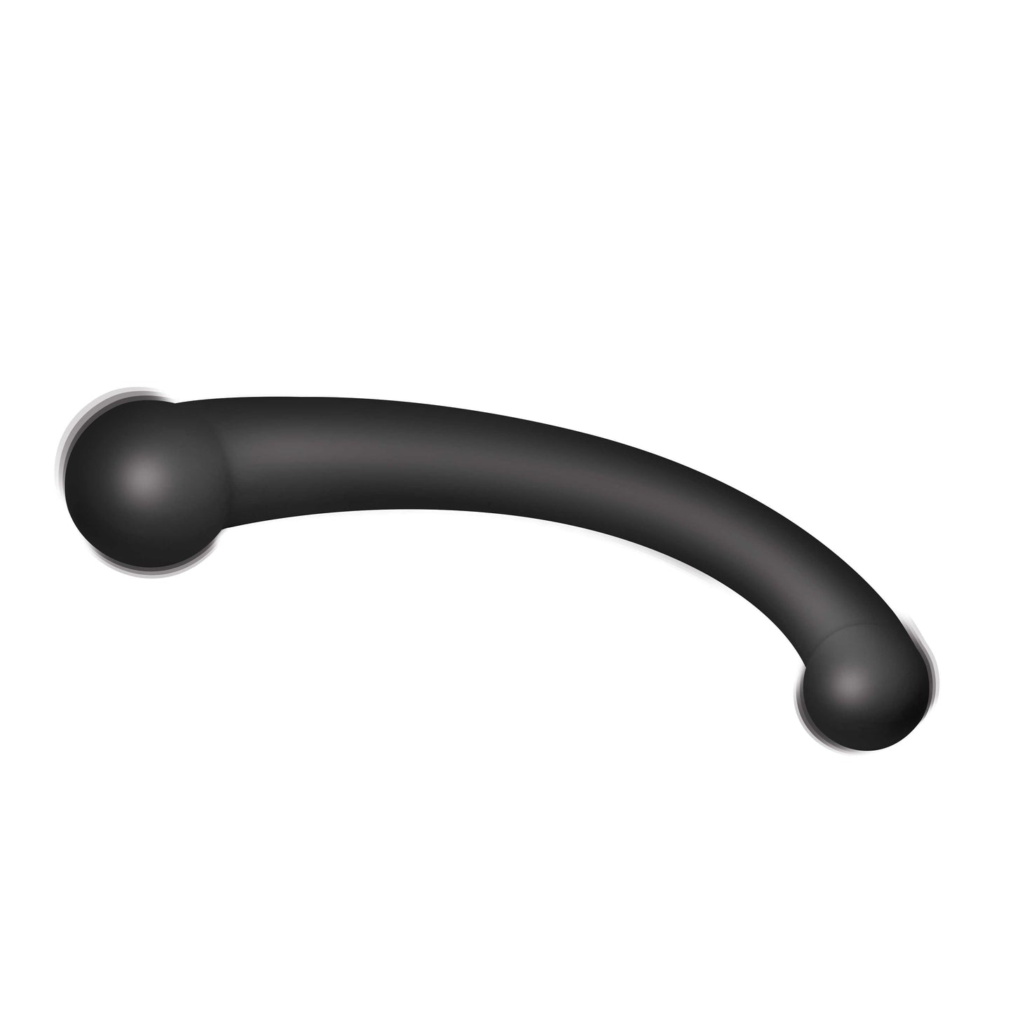 10x Vibra-Crescent Silicone Dual Ended Dildo - Black