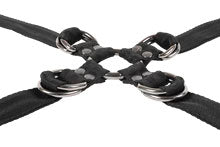 Velvet Noir Adjustable Hog Tie and Cuff Set