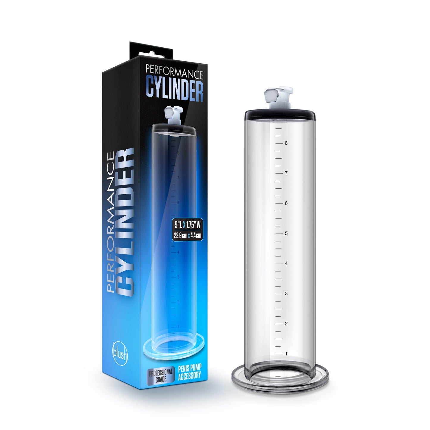 Performance - 9 Inch X 1.75 Inch Penis Pump Cylinder  Clear