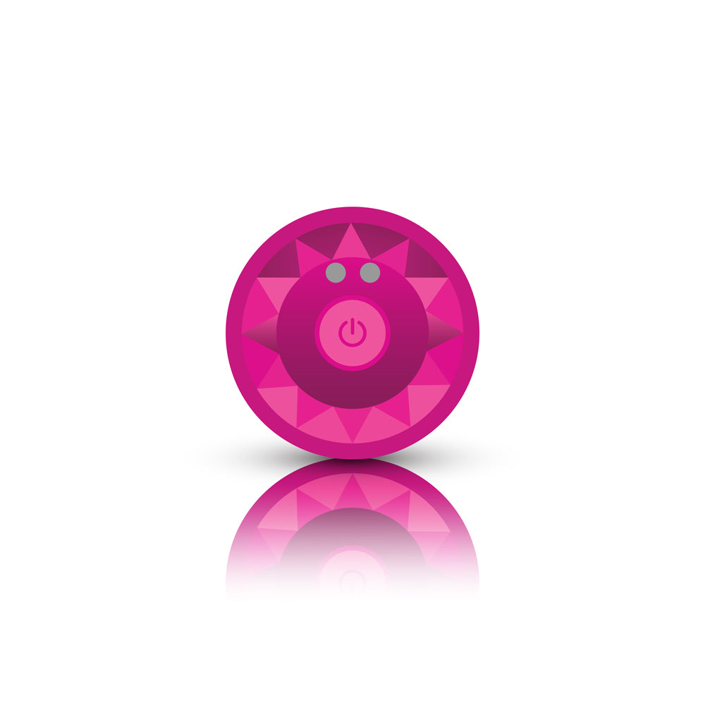 Vibrating Pink Metal Remote Plug - Medium
