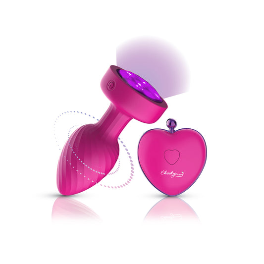 Twila Twirling Purple Gem Light Up Vibrating Plug With Pnk Heart Remote VB-CC9159