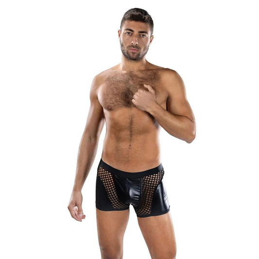 Sheer Contrast Boxer Briefs - Os - Black EV-BLE325