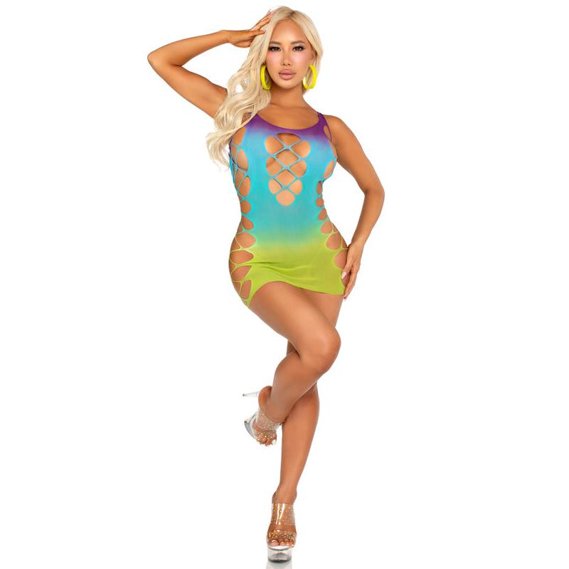 Seamless Ombre Mini Dress O/s - Ocean LA-87252OCNOS