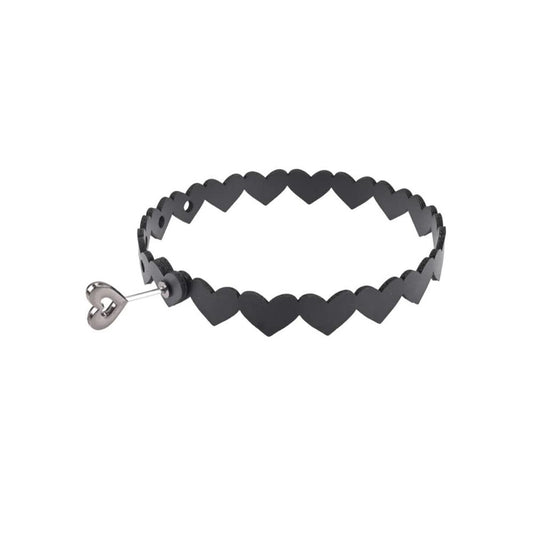 \"Heart Day Collar - Black SS09850\"