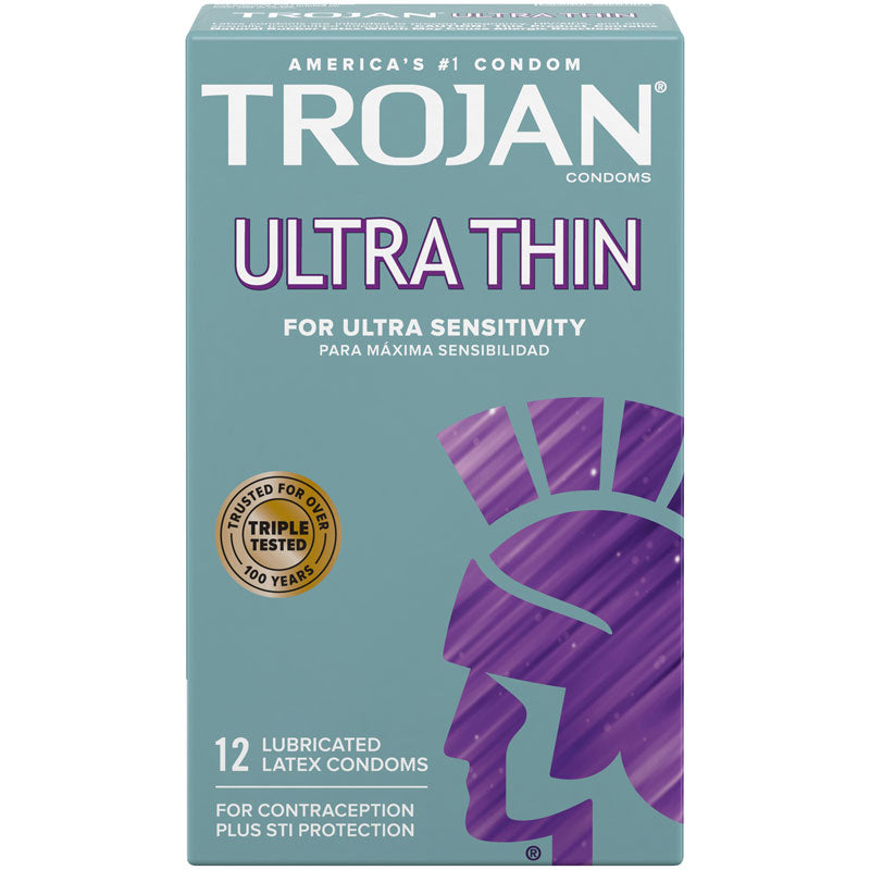 Trojan Sensitivity Ultra Thin Lubricated Condoms - 12 Pack