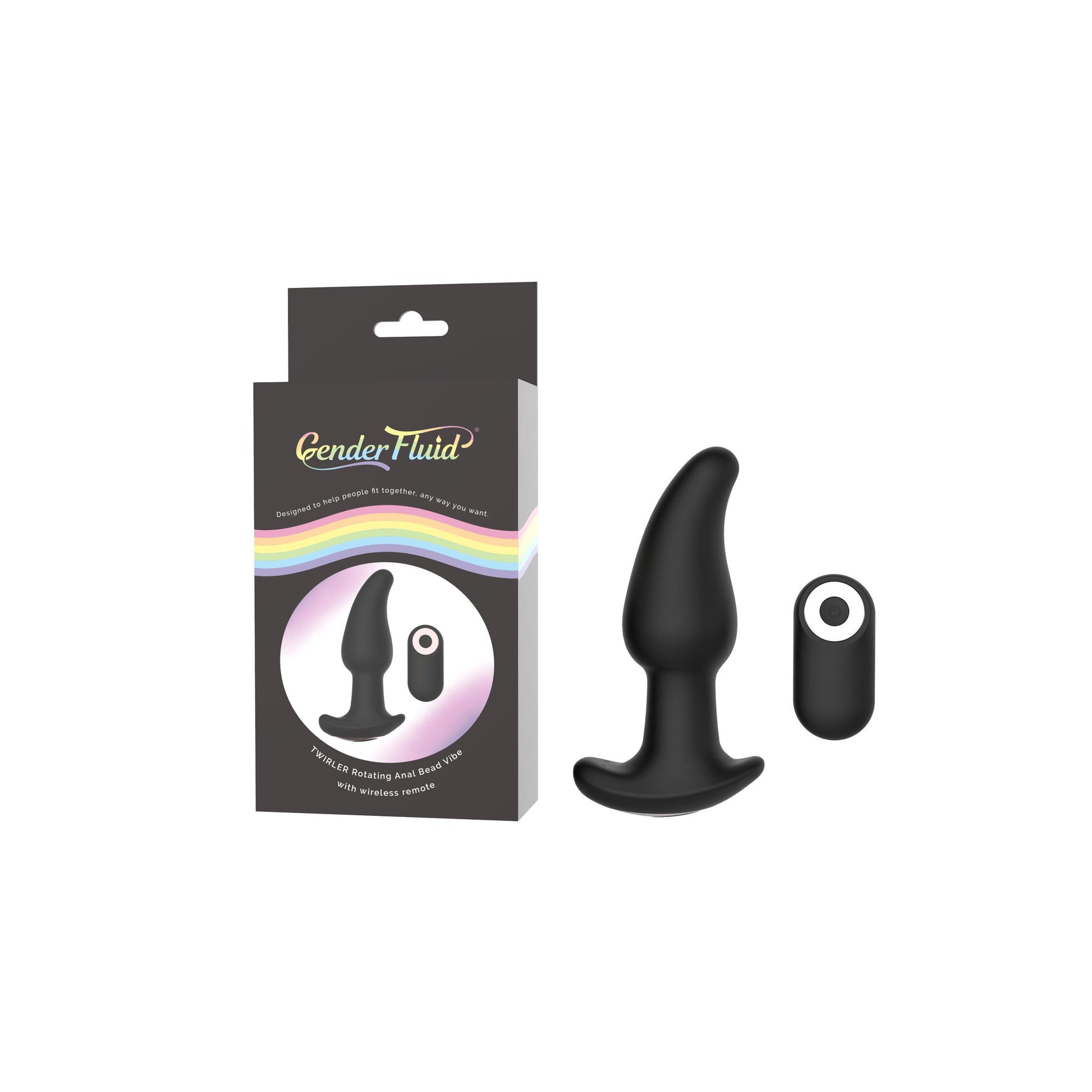 Gender Fluid Twirler Anal Vibe - Black
