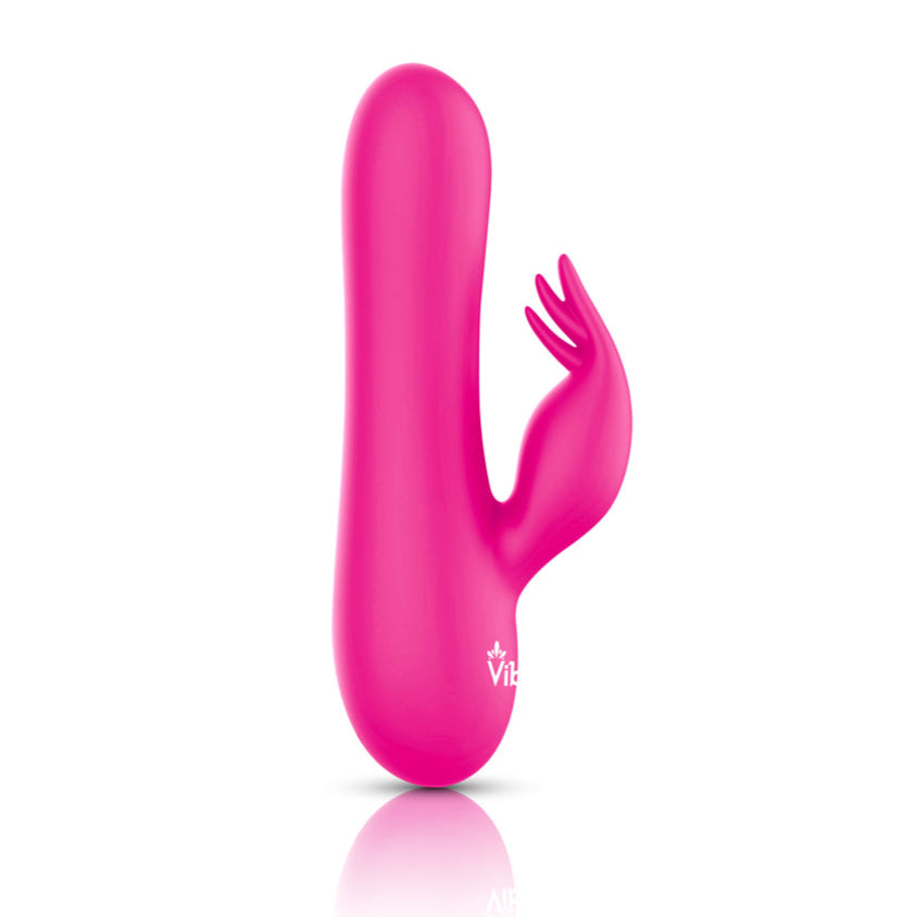 Freyja - Hot Pink - Intense Mini Rabbit Vibe With Triple Tickling Clitoral Stimulator