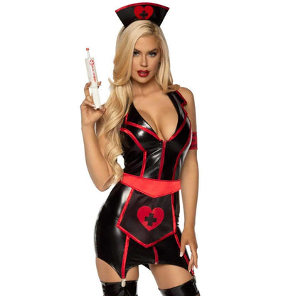 \"Naughty Nurse Costume - X-Large - Black/red LA-86926BLKXL\"