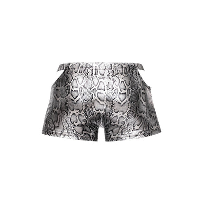s'naked Pouch Short - X-Large - Silver/black