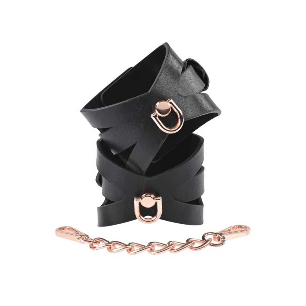 Brat Handcuffs - Black / Rose Gold SS09840