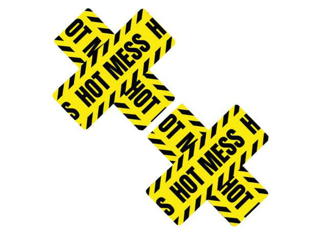 Hot Mess X Blacklight Lemon Fruitella Nipztix Nipple Cover Pasties NN-BHM-XF-LFR