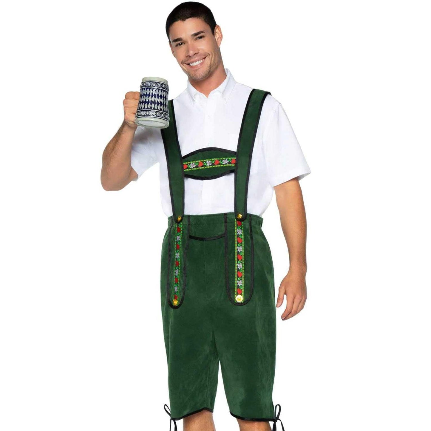\"Men's Beerfest Lederhosen Oktoberfest Costume - X-Large - Green LA-86929GRNXL\"