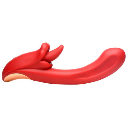 Lusty Licker Licking Silicone Vibrator - Red LG-AH779