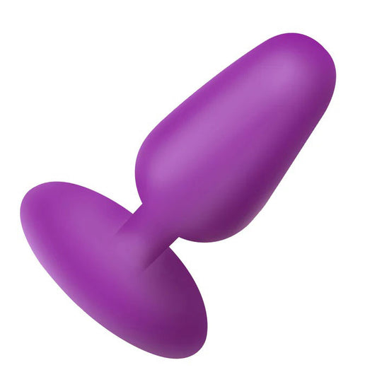 Flexible Vibrating Silicone Butt Plug - Purple BG-AH720-PURPLE