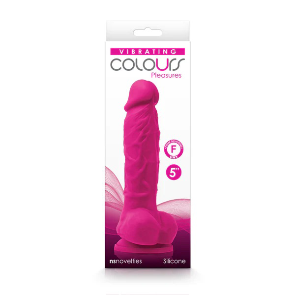 Colours Pleasures Vibrating 5" Dildo - Pink